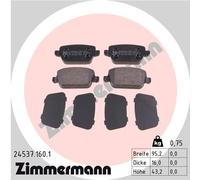 ZIMMERMANN 24537.160.1 Kit pastiglie freno, Freno a disco per FORD,LAND ROVER,VO