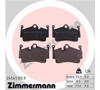 ZIMMERMANN 24541.155.9 Kit pastiglie freno, Freno a disco per PORSCHE