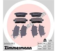 ZIMMERMANN 24545.170.1 Kit pastiglie freno, Freno a disco per MAZDA,MAZDA (FAW)
