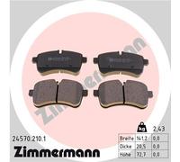 ZIMMERMANN 24570.210.1 Kit pastiglie freno, Freno a disco per IVECO