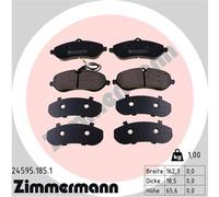 ZIMMERMANN 24595.185.1 Kit pastiglie freno, Freno a disco per CITROËN,FIAT,PEUGE
