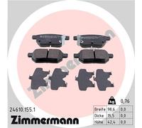 ZIMMERMANN 24610.155.1 Kit pastiglie freno, Freno a disco per ASTON MARTIN,SUBAR