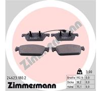 ZIMMERMANN 24623.180.2 Kit pastiglie freno, Freno a disco per VW