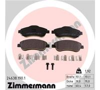 ZIMMERMANN 24638.190.1 Kit pastiglie freno, Freno a disco per HONDA