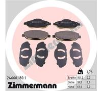 ZIMMERMANN 24660.180.1 Kit pastiglie freno, Freno a disco per PEUGEOT