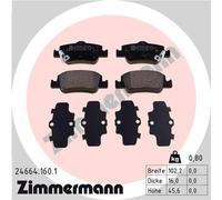 ZIMMERMANN 24664.160.1 Kit pastiglie freno, Freno a disco per TOYOTA