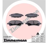 ZIMMERMANN 24668.190.1 Kit pastiglie freno, Freno a disco per TOYOTA