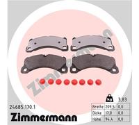 ZIMMERMANN 24685.170.1 Kit pastiglie freno, Freno a disco per PORSCHE