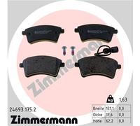 ZIMMERMANN 24693.175.2 Kit pastiglie freno, Freno a disco per NISSAN,RENAULT