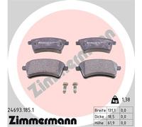 ZIMMERMANN 24693.185.1 Kit pastiglie freno, Freno a disco per MERCEDES-BENZ,RENA