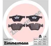 ZIMMERMANN 24697.190.1 Kit pastiglie freno, Freno a disco per BMW,BMW (BRILLIANC