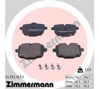ZIMMERMANN 24703.167.1 Kit pastiglie freno, Freno a disco per BMW