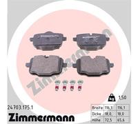 ZIMMERMANN 24703.175.1 Kit pastiglie freno, Freno a disco per ALPINA,BMW