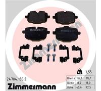 ZIMMERMANN 24704.180.2 Kit pastiglie freno, Freno a disco per BMW,BMW (BRILLIANC