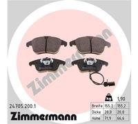ZIMMERMANN 24705.200.1 Kit pastiglie freno, Freno a disco per AUDI