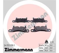 ZIMMERMANN 24721.170.1 Kit pastiglie freno, Freno a disco per PORSCHE,VW