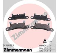 ZIMMERMANN 24721.175.1 Kit pastiglie freno, Freno a disco per PORSCHE
