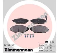 ZIMMERMANN 24738.200.2 Kit pastiglie freno, Freno a disco per AUDI,CUPRA,SEAT,SK