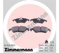 ZIMMERMANN 24743.190.1 Kit pastiglie freno, Freno a disco per AUDI,AUDI (FAW),FO