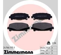 ZIMMERMANN 24766.175.1 Kit pastiglie freno, Freno a disco per ACURA,ACURA (GAC),