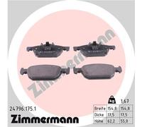 ZIMMERMANN 24796.175.1 Kit pastiglie freno, Freno a disco per HONDA