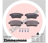 ZIMMERMANN 24820.160.1 Kit pastiglie freno, Freno a disco per RENAULT