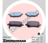 ZIMMERMANN 24822.170.1 Kit pastiglie freno, Freno a disco per DODGE,FIAT,VW