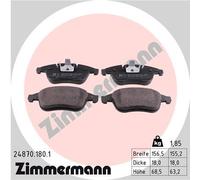 ZIMMERMANN 24870.180.1 Kit pastiglie freno, Freno a disco per RENAULT