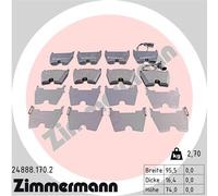ZIMMERMANN 24888.170.2 Kit pastiglie freno, Freno a disco per AUDI,LAMBORGHINI,V