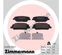 ZIMMERMANN 24915.170.1 Kit pastiglie freno, Freno a disco per HYUNDAI,KIA,KIA (D