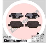 ZIMMERMANN 24926.165.1 Kit pastiglie freno, Freno a disco per TOYOTA