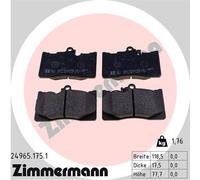 ZIMMERMANN 24965.175.1 Kit pastiglie freno, Freno a disco per LEXUS,TOYOTA (FAW)