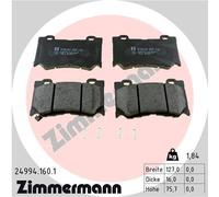 ZIMMERMANN 24994.160.1 Kit pastiglie freno, Freno a disco per INFINITI,NISSAN