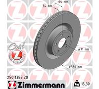 ZIMMERMANN 250.1387.20 Disco freno
