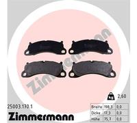 ZIMMERMANN 25003.170.1 Kit pastiglie freno, Freno a disco per PORSCHE
