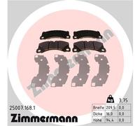 ZIMMERMANN 25007.168.1 Kit pastiglie freno, Freno a disco per PORSCHE