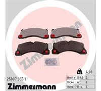 ZIMMERMANN 25007.968.1 Kit pastiglie freno, Freno a disco per PORSCHE