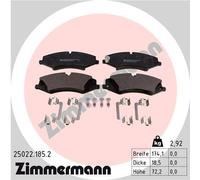 ZIMMERMANN 25022.185.2 Kit pastiglie freno, Freno a disco per LAND ROVER