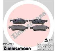 ZIMMERMANN 25054.150.1 Kit pastiglie freno, Freno a disco per HONDA