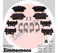 ZIMMERMANN 25071.190.2 Kit pastiglie freno, Freno a disco per MERCEDES-BENZ