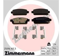 ZIMMERMANN 25096.165.3 Kit pastiglie freno, Freno a disco per OPEL,VAUXHALL