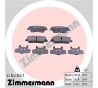 ZIMMERMANN 25153.155.1 Kit pastiglie freno, Freno a disco per HYUNDAI,KIA