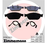 ZIMMERMANN 25158.900.2 Kit pastiglie freno, Freno a disco per AUDI,AUDI (FAW),VW