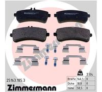 ZIMMERMANN 25163.185.3 Kit pastiglie freno, Freno a disco per MERCEDES-BENZ