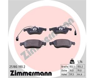 ZIMMERMANN 25180.190.2 Kit pastiglie freno, Freno a disco per ALFA ROMEO