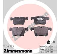 ZIMMERMANN 25199.195.1 Kit pastiglie freno, Freno a disco per BMW,BMW (BRILLIANC