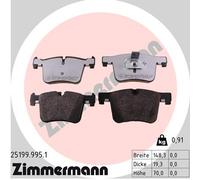 ZIMMERMANN 25199.995.1 Kit pastiglie freno, Freno a disco per BMW,BMW (BRILLIANC