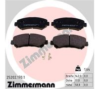 ZIMMERMANN 25202.170.1 Kit pastiglie freno, Freno a disco per NISSAN,NISSAN (DFA