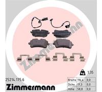 ZIMMERMANN 25214.175.6 Kit pastiglie freno, Freno a disco per AUDI