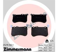 ZIMMERMANN 25219.165.1 Kit pastiglie freno, Freno a disco per MERCEDES-BENZ